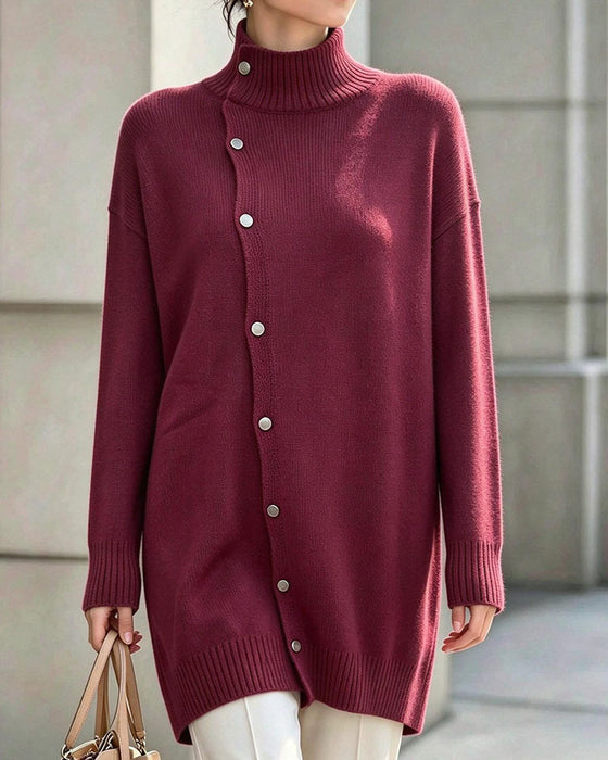 Kofta Turtleneck Enkelknäppt