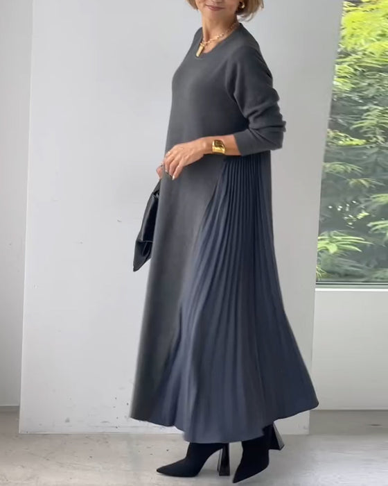 Elegant långärmad veckad tröja