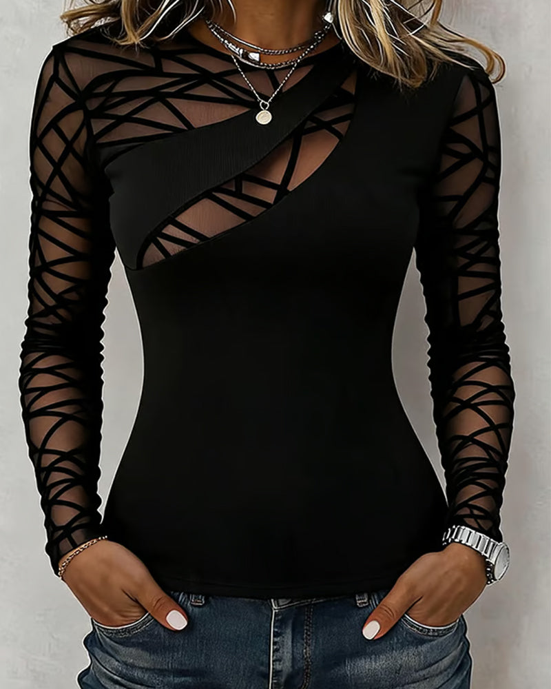 Topp Rundhalsad Kors Solid
