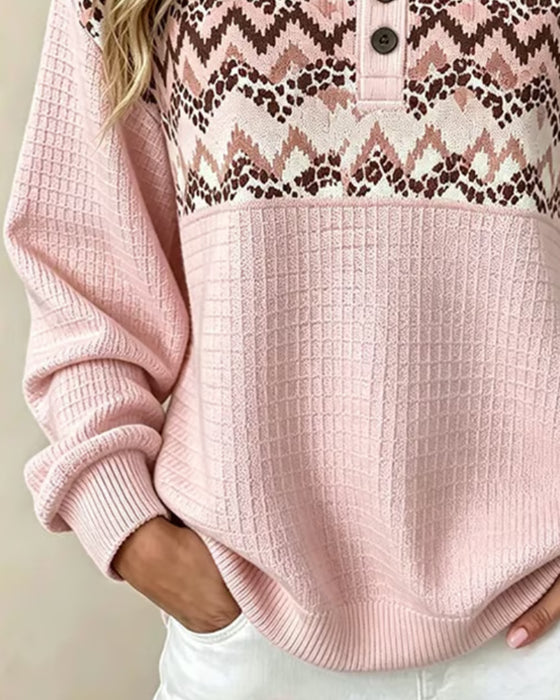 Sweatshirt Rundhals Våffla Casual