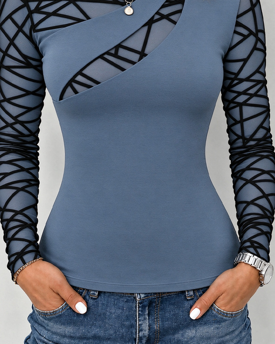 Topp Rundhalsad Kors Solid