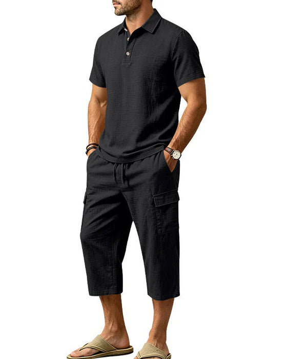 Set Polo Topp Capri Byxor
