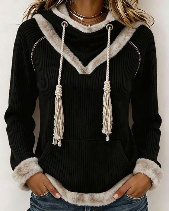 Hoodie Luddig Patchwork Casual