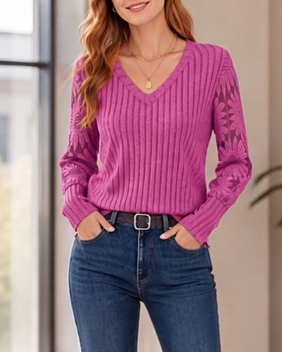 Topp Stilig Spetskant Patchwork