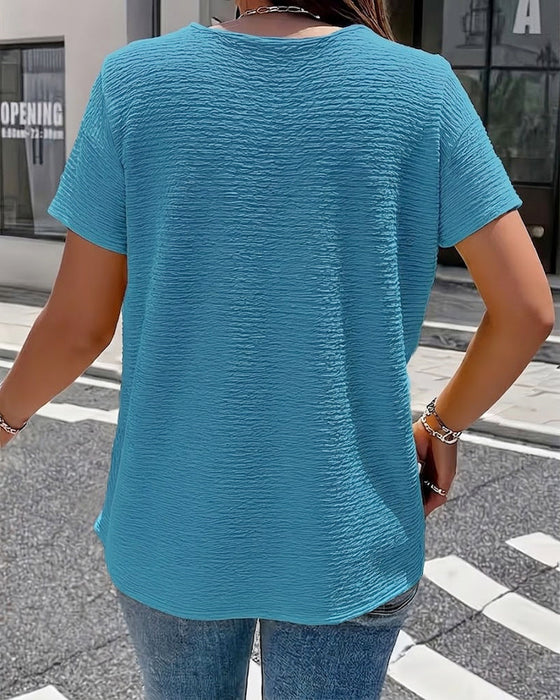 T-shirt Peter Pan Krage Tre Knappar
