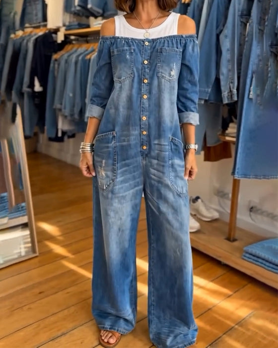 Jumpsuit Långärmad Färgblock