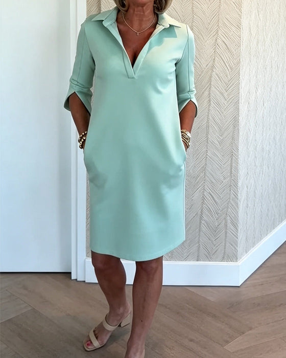 Klänning Slim Fit Kort Ärm Polo