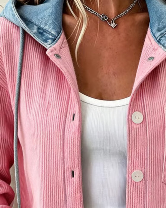 Kappa Huva Ribbad Jeans Lapptäcke Knäppt