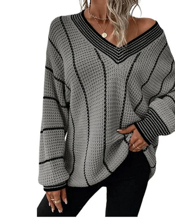 Pullover Tröja Casual Loose Fit Rand