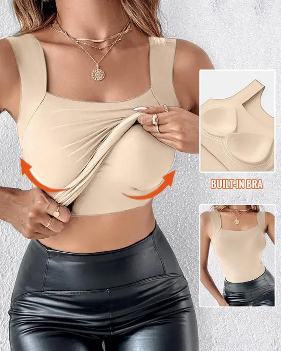 🔥Tank U-Hals Shapewear Med Inbyggd Bh