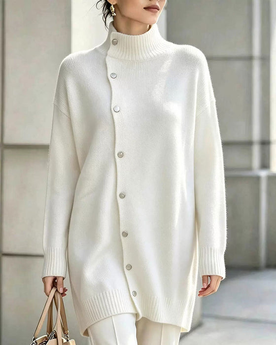Kofta Turtleneck Enkelknäppt