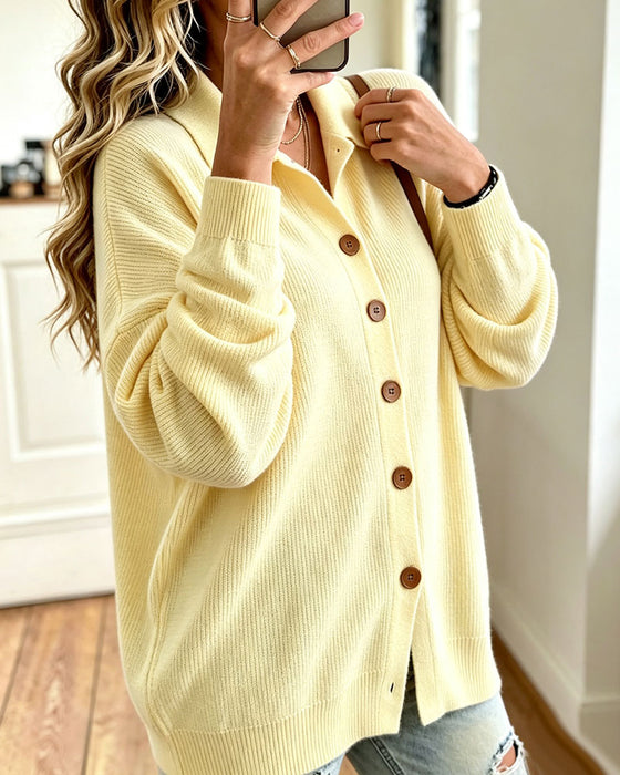 Kofta Krage Knappad Nedfälld Ärm