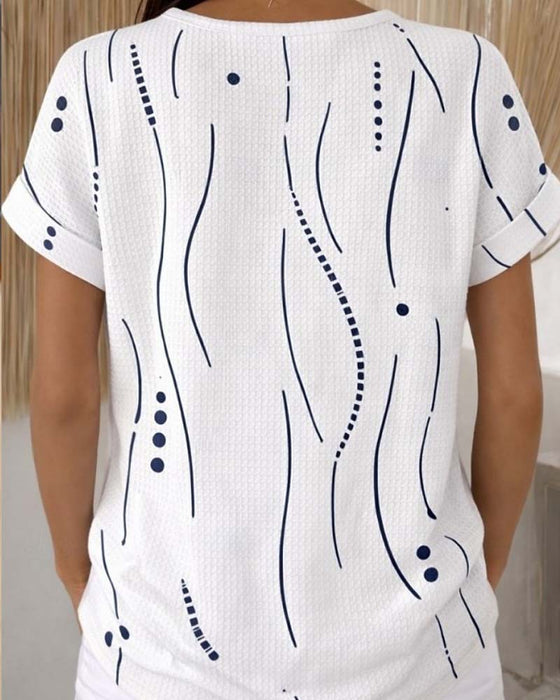 T-Shirt Rund Hals Kortärmad