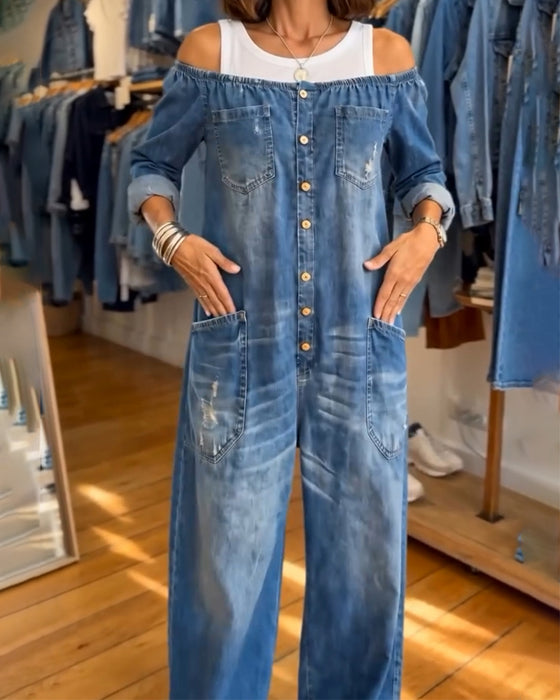 Jumpsuit Långärmad Färgblock