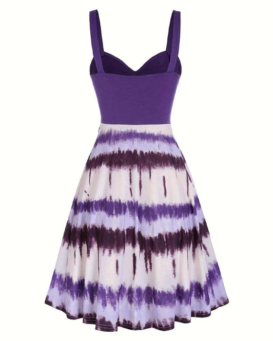 Klänning Tie-Dye Spagettiband Midi