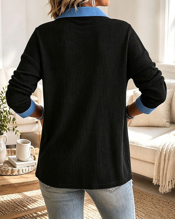 Topp Trendig V-Hals Casual