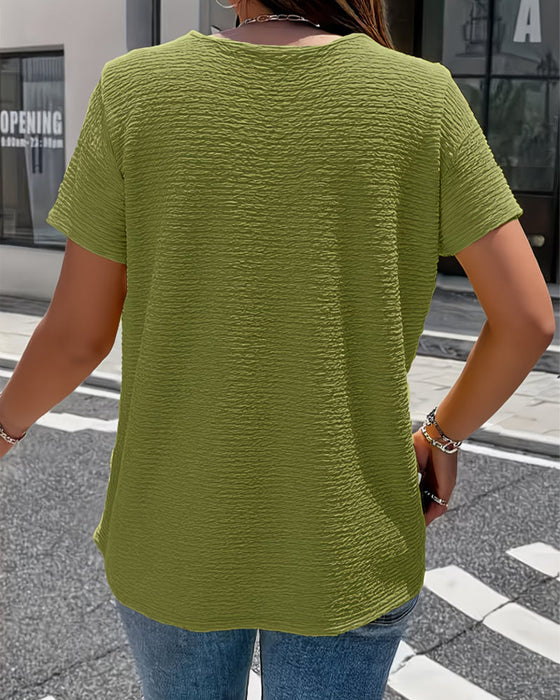 T-shirt Peter Pan Krage Tre Knappar