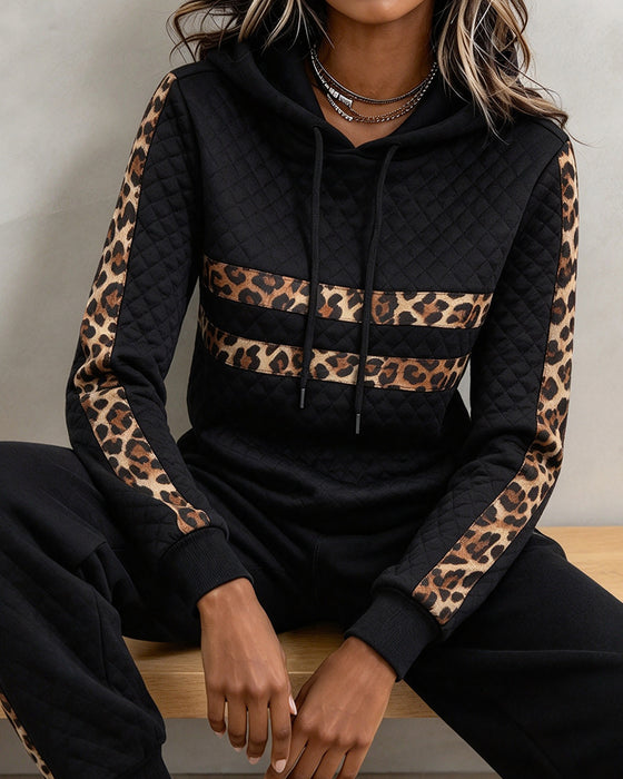 Sweatshirt Argyle Leopard Slim Fit