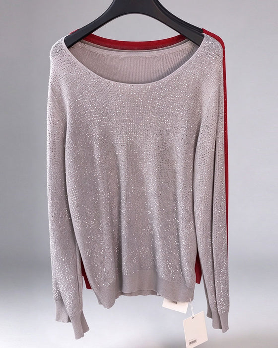 Tröja Skimmer Enfärgad Långärmad Loose Fit