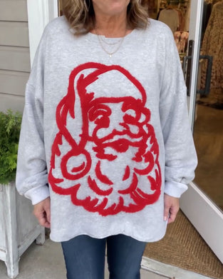 Sweatshirt Stilig Jultomte Lös
