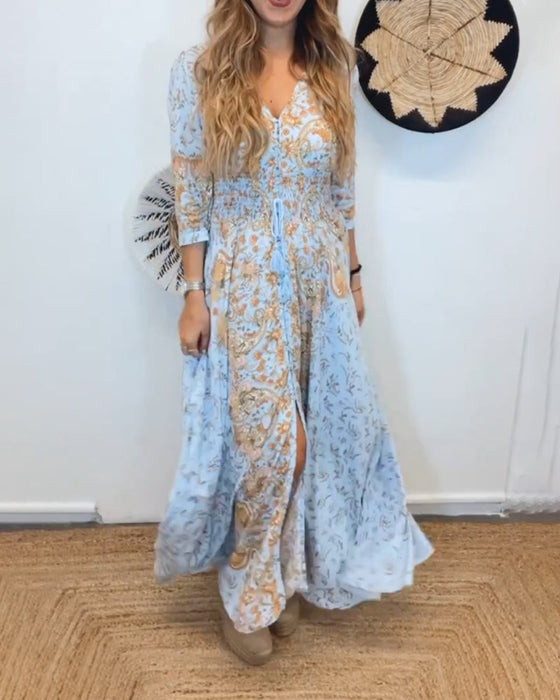 Elegant lång klänning för pendlare för kvinnor