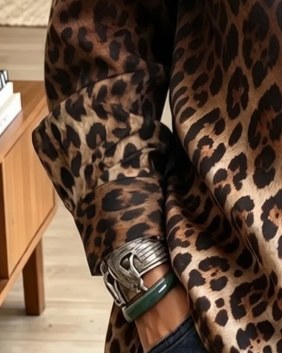 Skjorta Gradient Leopard Slag