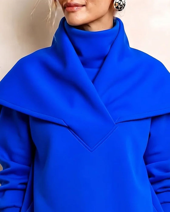 Sweatshirt Dubbellager Turtleneck