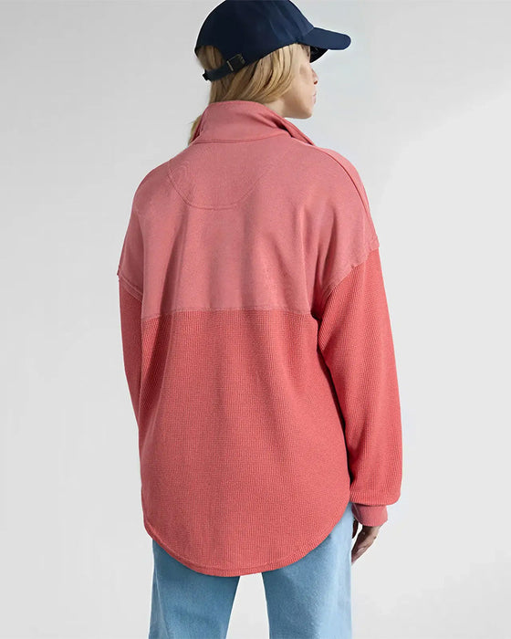 Sweatshirt Halv Dragkedja Våffla Patchwork