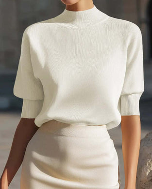 Pullover Halvturtleneck Puffärm
