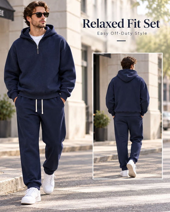 Set Med Halvzipad Hoodie