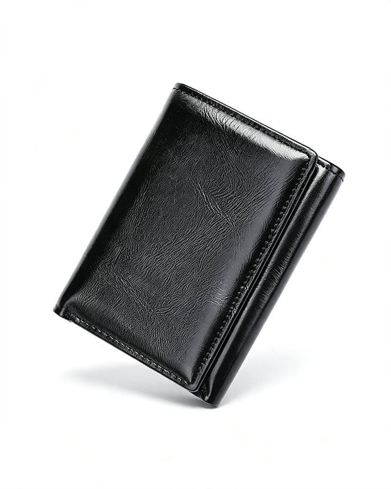 Herr Äkta Oljevaxad Nötläder RFID-plånbok