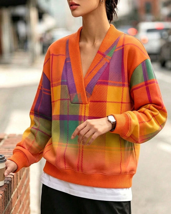 Sweatshirt V-Hals Ruta Casual