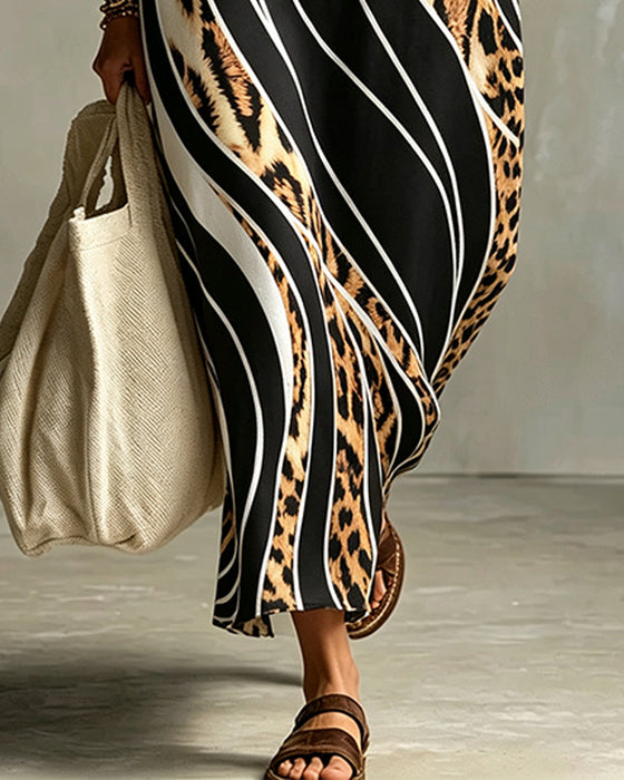 Klädning Leopard Diagonal Rand Slag