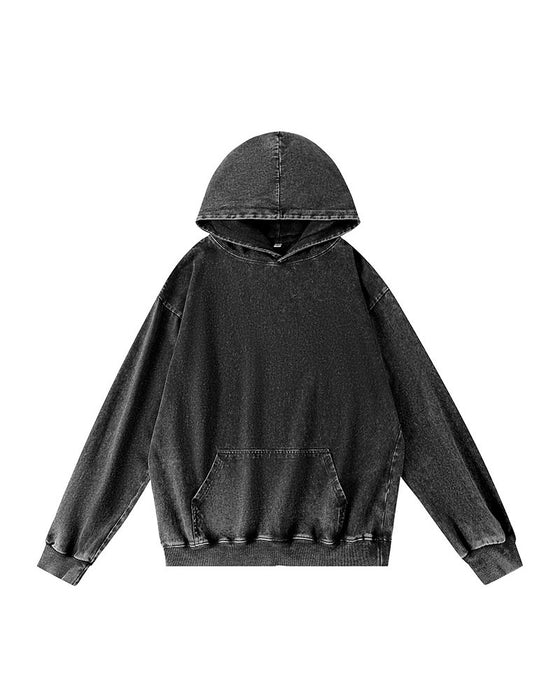 Huvtröjor Casual Solid Ficka