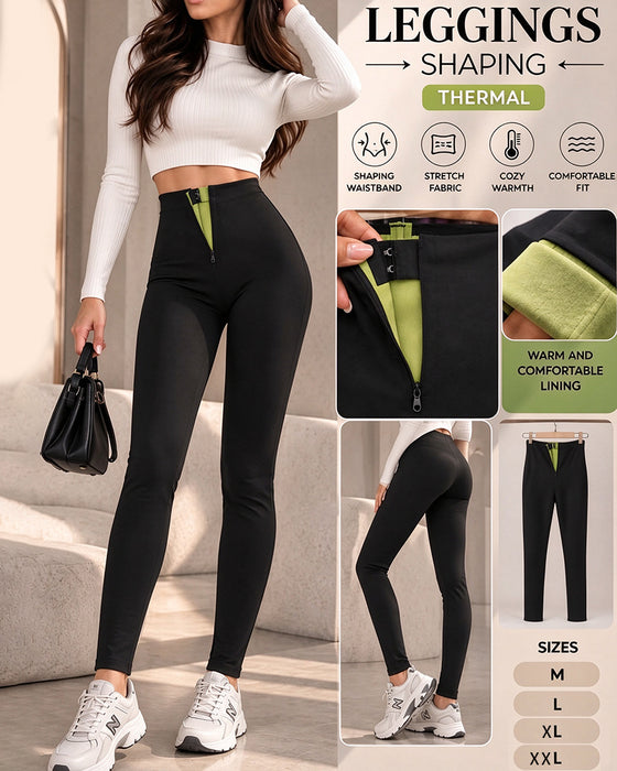 Leggings Fleecefodrad Hög Midja Formande