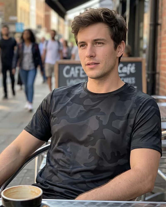 T-Shirt Camo Kort Ärm Herr