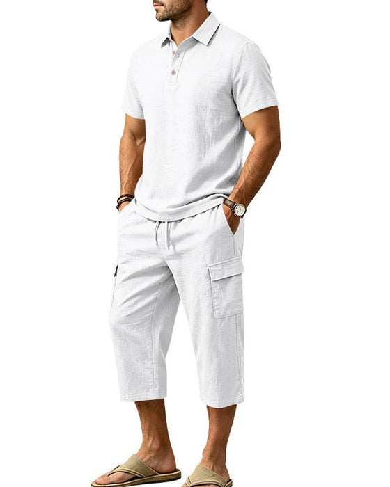 Set Polo Topp Capri Byxor
