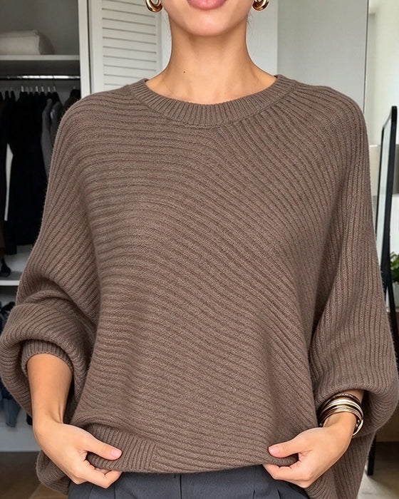 Pullover Stilig Fladdermusärm