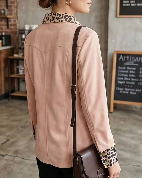 Skjorta Slag Leopard Patchwork