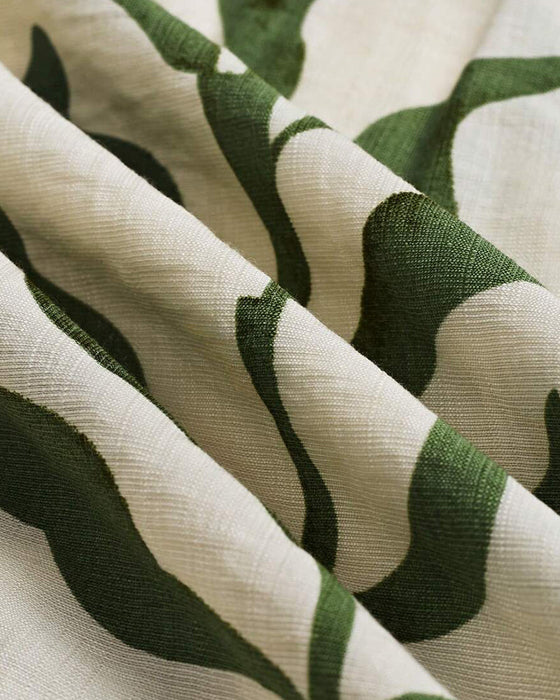Klänning Gröna Blad Midjeknäpp Ärmlös