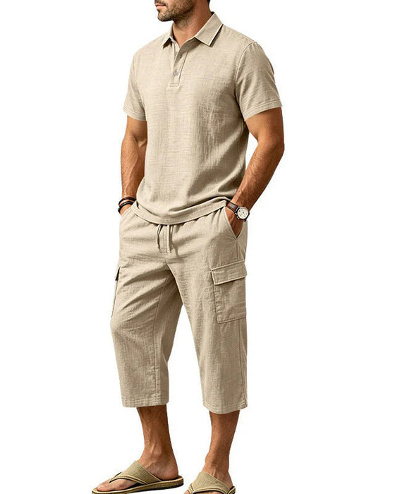 Set Polo Topp Capri Byxor