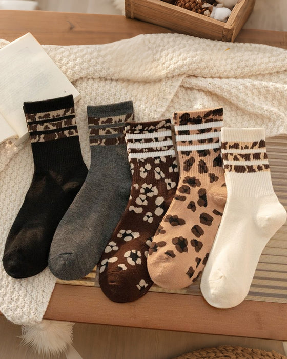 Strumpor Leopardmönster Knähöga