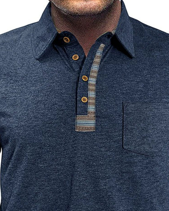 Blus Herr Knapp Slag Polo