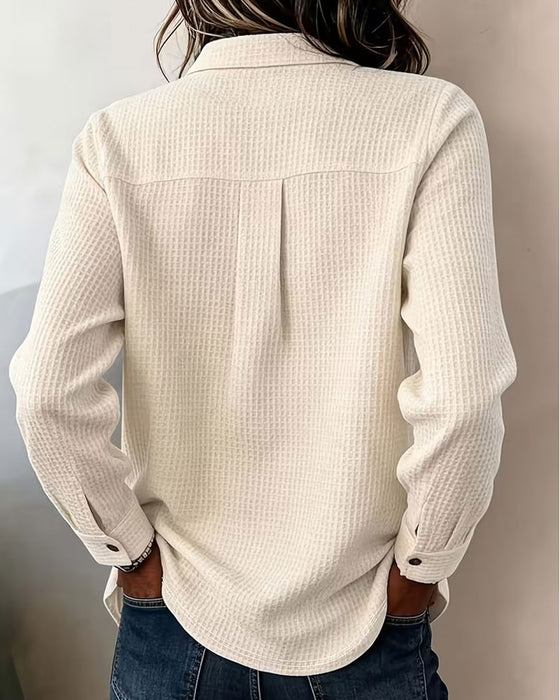 Topp Krage Våffel Oregelbunden Knapp