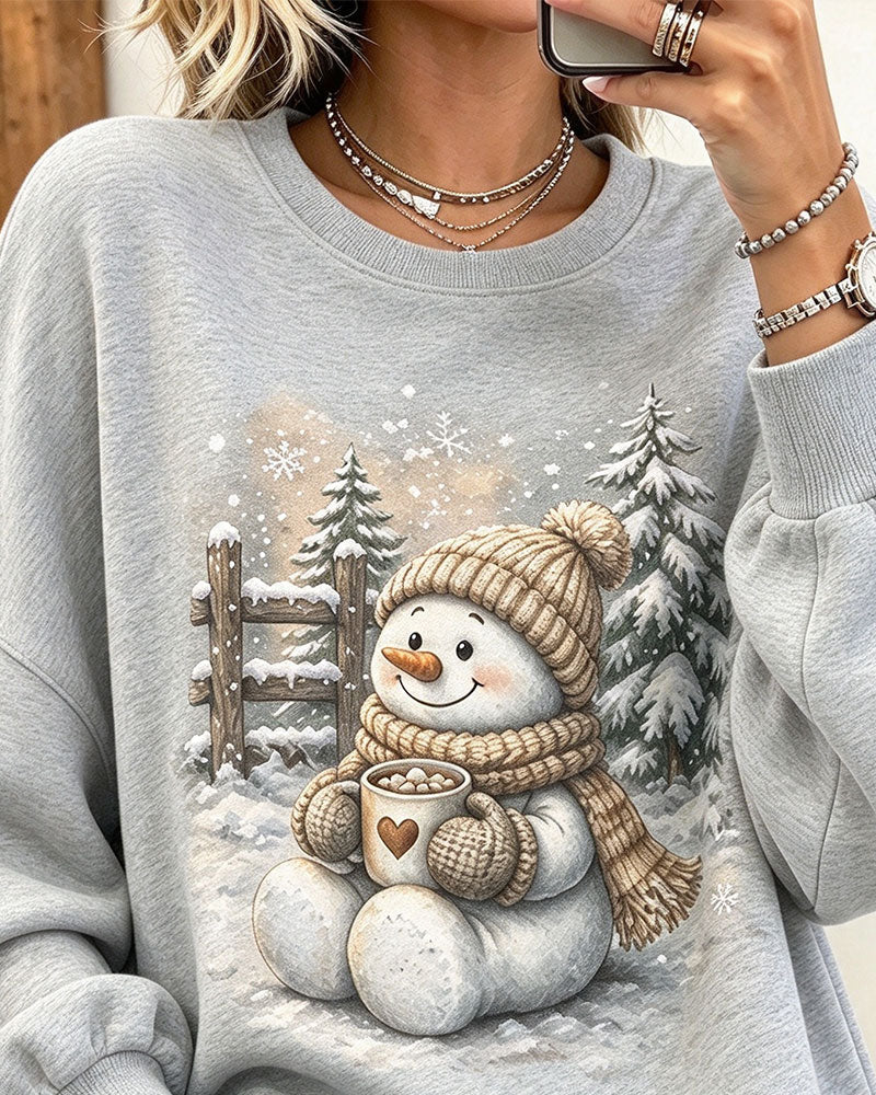 Sweatshirt Tryckt Långärmad