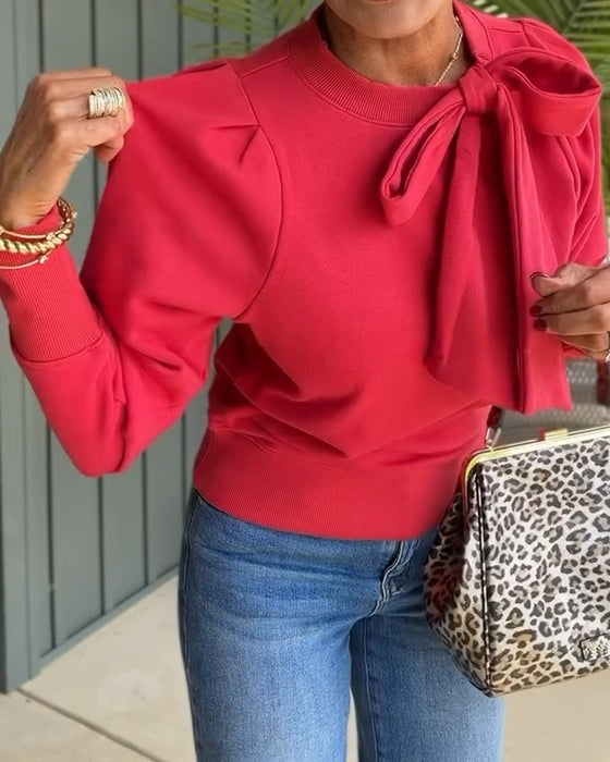 Sweatshirt Rosett Ballongärm