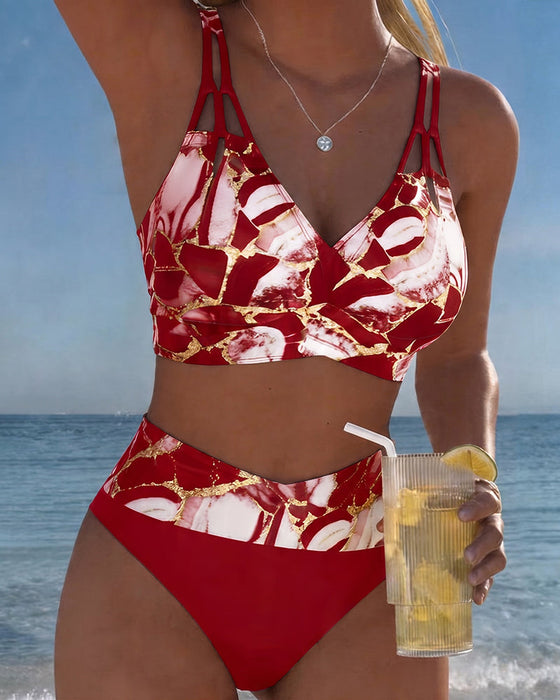 Bikini Marmor Tryck Utskärning