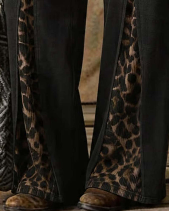 Byxor Leopardmönster Vida Lapptäcke Avslappnad