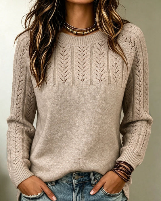Pullover Rundhals Urholkning Mode