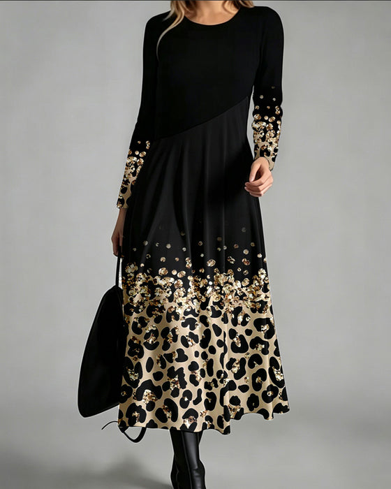 Klädning Ombre Leopard Casual